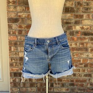 Mid rise Loft denim shorts